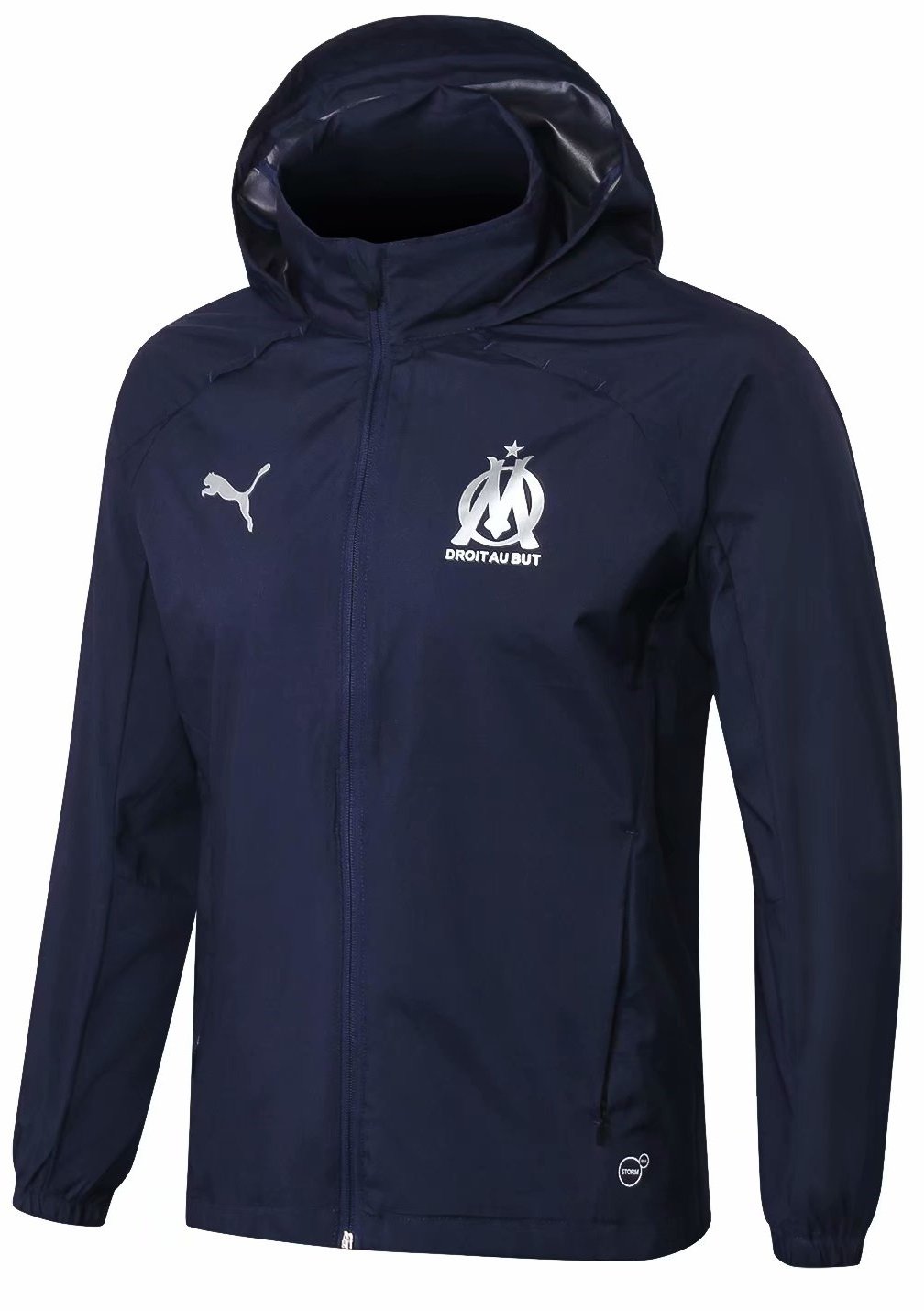 Jaqueta corta vento oficial Puma Olympique de Marseille 2018 2019 azul